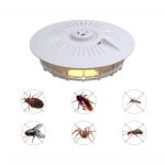 Lampe domestique piège à puces piège intérieur mouches moustiques lampe cafard (blanc perle) Lampe domestique piège à puces piège intérieur mouches moustiques lampe cafard (blanc perle)