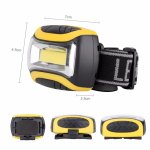 Lampe frontale extrieure cob led lampe de poche lampe de poche 3 mode lumire principale phare linterna ...