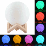 Lampe d impression 3d jupiter, diam�tre: 15cm, recharge usb patted 7 - color changement de lumi�re � ...