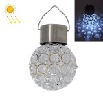 Lampe de jardin décorative à boule creuse solaire 2 pcs (lumière blanche) Lampe de jardin décorative à boule creuse solaire 2 pcs (lumière blanche)