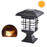 Lampe de mur de pelouse de jardin d�corative imperm�able ext�rieure de lumi�re de pilier solaire (lumi�re ...