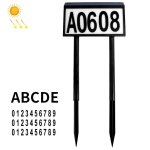 Lampe de porte � prise �tanche � contr�le de lumi�re led solaire, style : 5 lettres + 3 jeux de chiffres ...