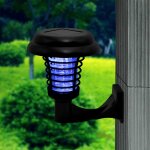 Lampe solaire anti - moustique led zapper killer uv lampe insectes ravageurs extrieur jardin pelouse ...