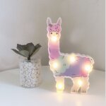 Lanterne peinte  led alpaga night light dcoration de vacances chambre posing style light (rose)