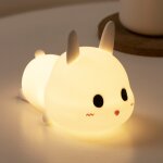 Lapin mignon pays de nuit pays de nuit protection des yeux de chevet enfants domaine silicone lampe (presse ...
