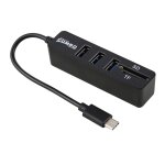 Lecteur de cartes sd et tf 2 en 1 + 3 x ports usb au convertisseur de concentrateur usb - c / type - ...
