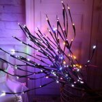 Led willow branch lamp floral lights maison de vacances fte de nol dcoration de jardin  piles cadeaux ...