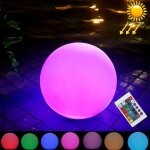 Leh - 42321 40cm boule ronde lampe solaire d énergie, jardin flottant changeant la lumière colorée de ... Leh - 42321 40cm boule ronde lampe solaire d énergie, jardin flottant changeant la lumière colorée de ...