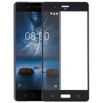 Lentille extrieure en verre pour nokia 8 (noir)