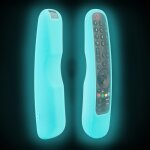 Pour lg mr21ga / mr21gc 2 pices tlcommande coque en silicone (bleu fluo)