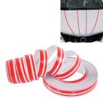 Ligne de ruban d�coratif auto - adh�sif de voiture de 12 mm � 9, 8 m (rouge)