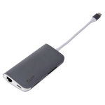 Lmp usb - c mini dock - dock usb - c 8 ports gris sidral