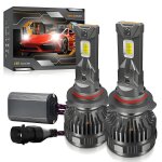 Lot de 2 ampoules led pour phare de voiture, 50 w, 6 000 lm, 6 000 k, double tube en cuivre (couleur ...