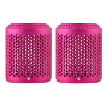 Lot de 2 filtres anti - poussi�re pour s�che - cheveux dyson hd01 / hd03 / hd08 (rose rouge)