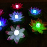 Lot de 3 lampes artificielles en forme de fleur flottante en forme de fleur artificielle pour piscine ...