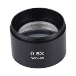 Loupe de lentille de barlow d'objectif auxiliaire de microscopes stro 0. 5x wd165