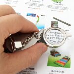 Loupe pliante portable bijoux en m�tal antique loupe loupe oeil lentille en verre porte - cl�s