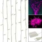 Lumière de décoration 100 led string 10m pour fête de noel 110v avec 8 modes d affichage (rose) Lumière de décoration 100 led string 10m pour fête de noel 110v avec 8 modes d affichage (rose)