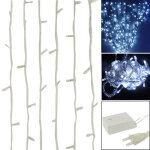 Lumi�re de d�coration de cordes de 100 led 10m pour f�te de noel 110v avec 8 modes d affichage (blanc) ...