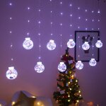 Lumi�re de rideau de fil de cuivre � led souhaitant une boule de d�coration de no�l, livraison de style ...