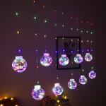Lumire de rideau de fil de cuivre  led souhaitant une boule de dcoration de nol, livraison de style ...