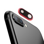 Lunette arrire pour appareil photo avec cache - objectif pour iphone 8 plus (rouge)