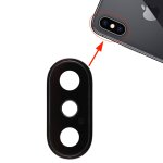Lunette arrière pour appareil photo avec cache - objectif pour iphone xs / xs max (noir) Lunette arrière pour appareil photo avec cache - objectif pour iphone xs / xs max (noir)