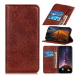 Magntique crazy horse texture horizontale flip cuir coating avec porte - cartes et portefeuille pour ...