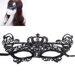 Mascarade halloween f�te danse sexy lady masque de couronne de dentelle (noir)