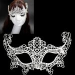 Mascarade halloween fte danse sexy lady masque de renard en dentelle (blanc)