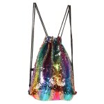 Mermaid glittering sequin drawstring sports backpack sac � bandouli�re (couleur)