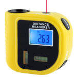 Mesureur de mesure de distance  ultrasons avec pointeur laser, plage: 0, 5 - 18 m (cp - 3010) (jaune) ...