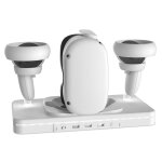 Pour meta quest 2 support de bureau lunettes vr chargeur sans fil base �lectroluminescente color�e (blanc) ...