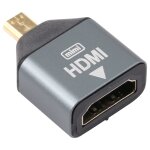 Micro hdmi homme à hdmi adaptateur de tête plaqué or féminin Micro hdmi homme à hdmi adaptateur de tête plaqué or féminin