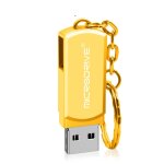 Microdrive 16 go usb 2. 0 disque de m�tal u de personnalit� cr�ative avec porte - cl�s (jaune)