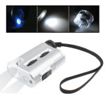 Microscope de poche 30x - 60x avec lampes  2 del / dtecteur de monnaie