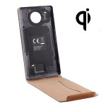 Pour microsoft lumia 950 xl vertical flip tui en cuir vritable + qi sans fil standard recharge couverture ...