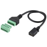 Mini 5 broches femelle � 5 broches bornes enfichables connecteur usb sans soudure c�ble adaptateur de ...