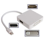 Mini displayport vers dvi, displayport, port hdmi pour apple (blanc) Mini displayport vers dvi, displayport, port hdmi pour apple (blanc)