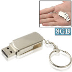 Mini disque flash usb 2. 0 s�rie m�tallique avec porte - cl�s (8 go)