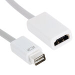 Mini dvi to hdmi 19pin adaptateur femelle pour macbook pro (blanc)