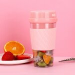 Mini presse - fruits lectrique domestique rechargeable usb portable (rose)