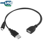 Mini usb mle + usb 2. 0 am vers af cble avec fonction otg, longueur: 30cm / 35cm
