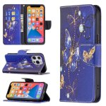 Motif de dessin color� horizontal flip cuir �tui avec porte - carte et portefeuille pour iphone 13 pro ...