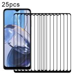 Pour motorola moto e22 / e22i 25pcs full glue full cover film de protection d'�cran en verre tremp�