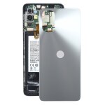 Pour motorola moto e32s couvercle arri�re de la batterie d'origine (argent)