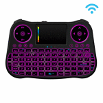 Mt08 2. 4ghz mini sans fil air souris qwerty clavier avec rétro - Éclairage coloré et touchpad & contrôle ... Mt08 2. 4ghz mini sans fil air souris qwerty clavier avec rétro - Éclairage coloré et touchpad & contrôle ...
