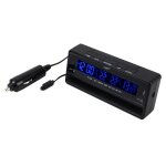 Numrique voiture thermomtre tension mtre lumineux horloge testeur dtecteur multifonction voiture ...