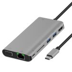 Onten 9591bd 8 en 1 usb - c / type - c � pd usb - c / type - c chargement + gigabit ethernet + dual usb ...