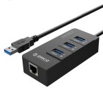 Orico hr01 - u3 abs 3 ports usb3. 0 hub splitter avec rj45 gigabit ethernet carte rseau externe 5 gbps ...